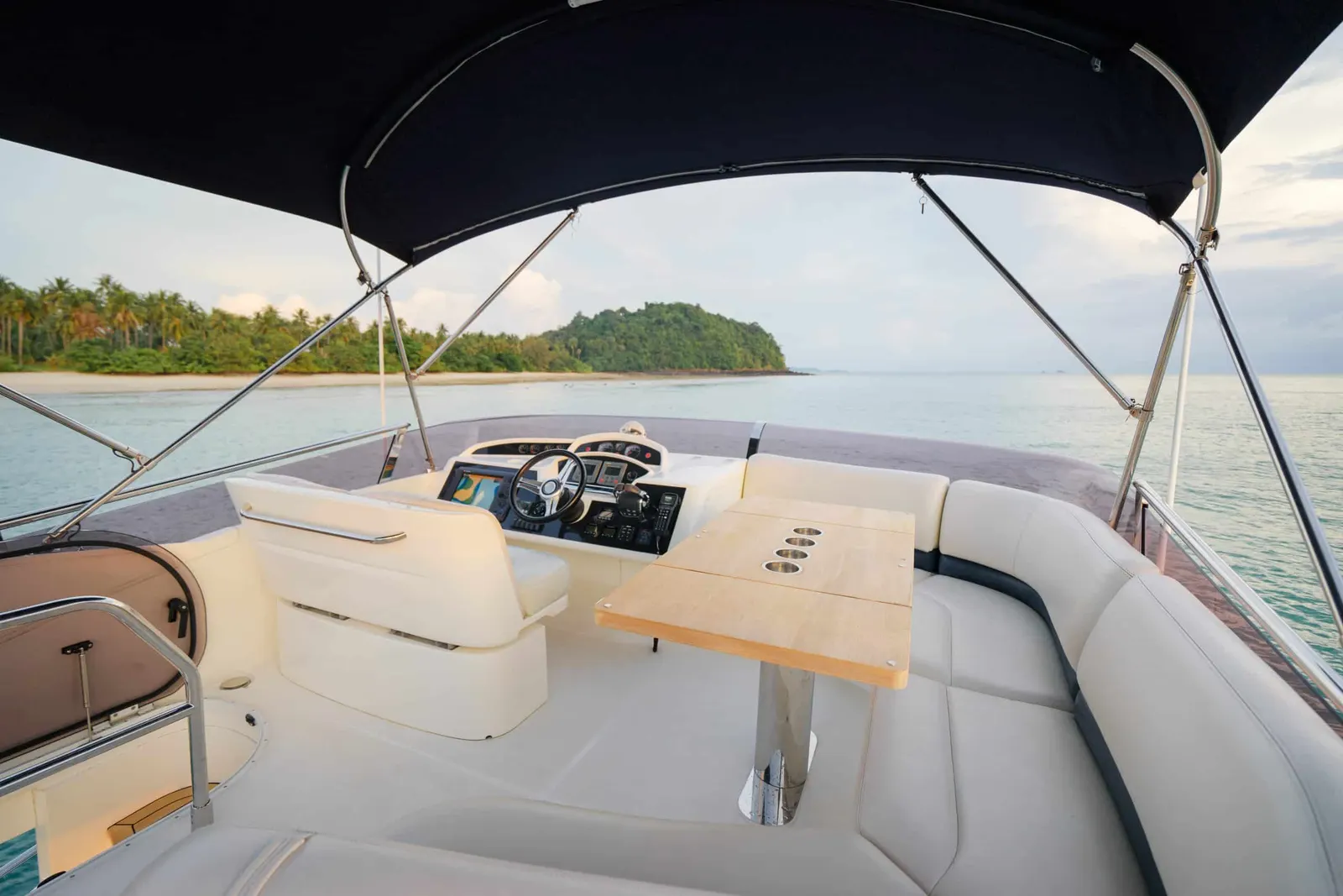 Marine upholstery on boat seats